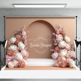 Lofaris Naked Color Floral Arch Door Sweet Wedding Backdrop